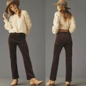 NWT Pilcro The Yaya Mid-Rise Cropped Flare Corduroy Pants – Boho Style, Size 23